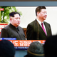 South Koreans in Seoul watching “file footage of North Korean leader Kim Jong Un and Chinese President Xi Jinping” on Jan. 8, 2019.